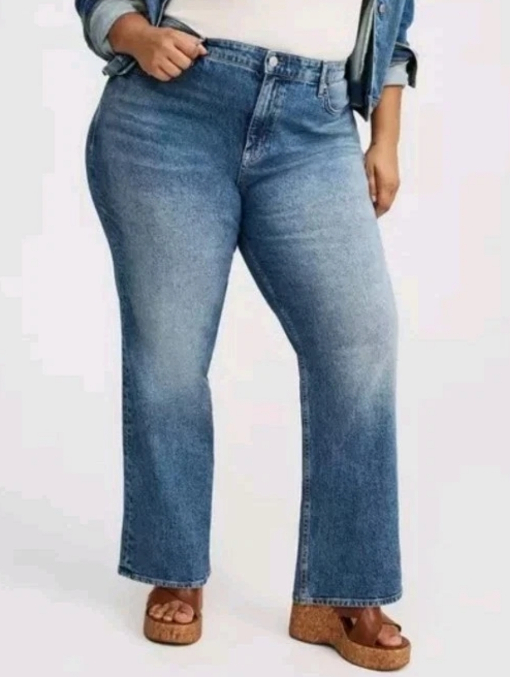 Torrid Loose Straight Classic Jeans Plus 30R 60/30" Sonoran Blue Denim Baggy Nwt